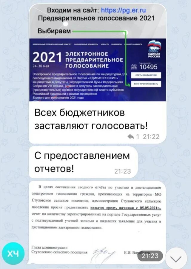 Принудительно заставляют голосовать. Скриншот предварительного голосования. Скриншот голосования праймериз Единая Россия. Бюджетников заставляют голосовать. Скрины праймериз.