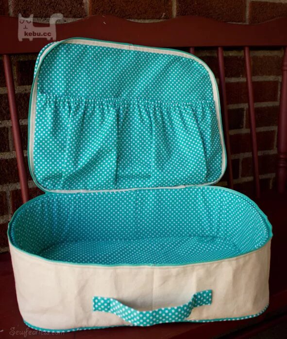 текстильный чемодан для рукоделия. чехол на чемодан. сумочка -чемоданчик из ткани. шьем сумку чемоданчик своими руками. сшить чемодан.
