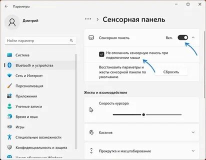 Почему не работает на ноутбуке сенсорная мышь