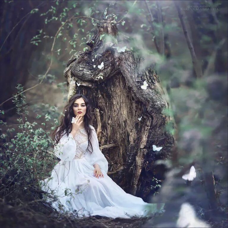 Женщина сказка фото Магические образы женщин в уэльских лесах Art photography portrait, Magical phot