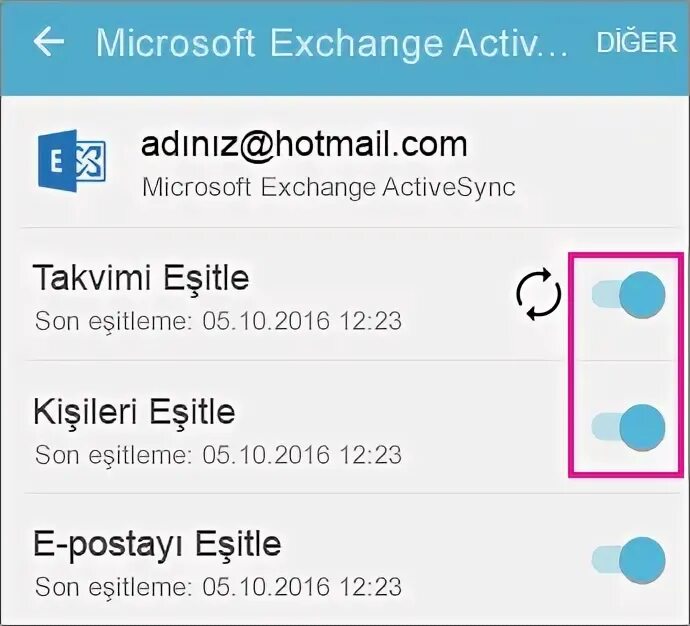 Outlook android exchange