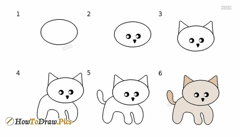 Котик пошагово для детей. Схема рисования котенка для детей. Котик пошагово для детей. Рисунки пошагово для детей. Простые пошаговые рисунки.