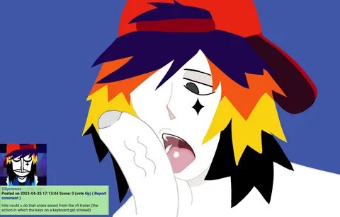backwards cap, gay, incredibox, licking penis, tongue piercing.