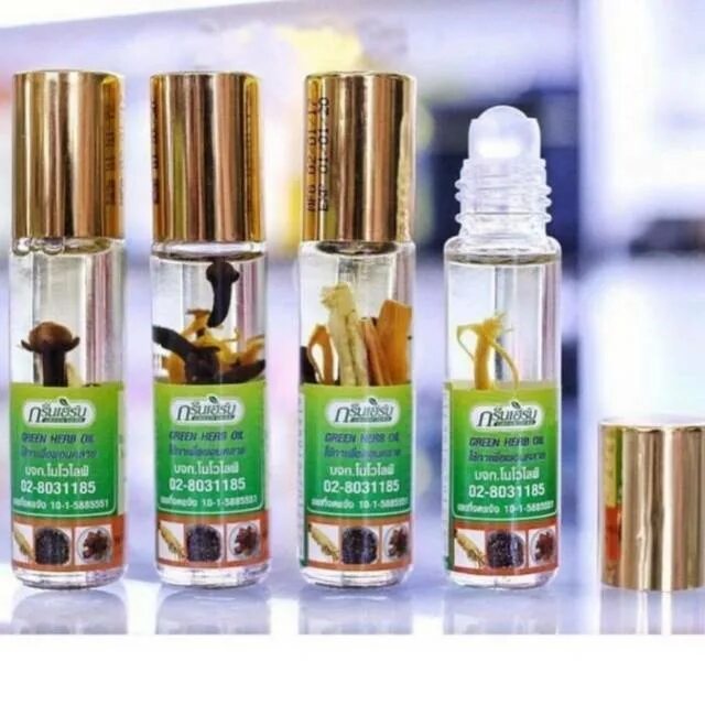 Green Herb Oil Таиланд. Тайский бальзам жидкий в стекле. Oil Balm. Herbalist масло.