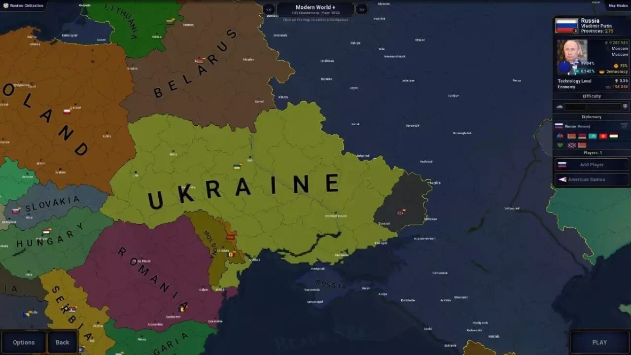 Age of modern 2. Карта age of civilization 2 современный мир.