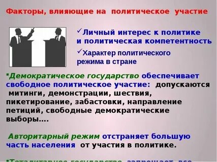 Способы участия в политической жизни общества