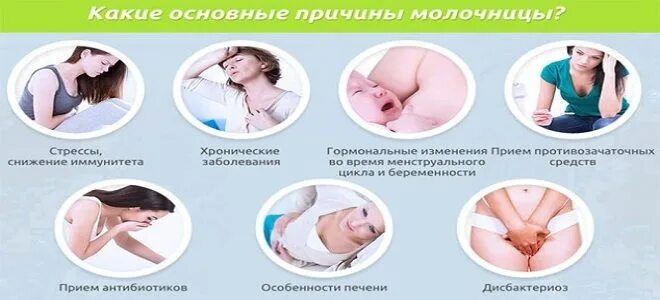 Симптомы молочницы при гв