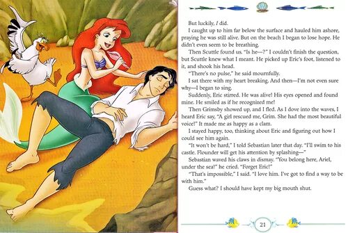 We can find him. Русалочка Ариэль читать на английском. Walt Disney books the little Mermaid скан.