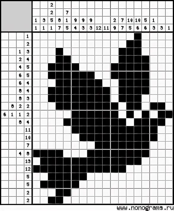 Голубь сканворд 5. Японский кроссворд голубь.