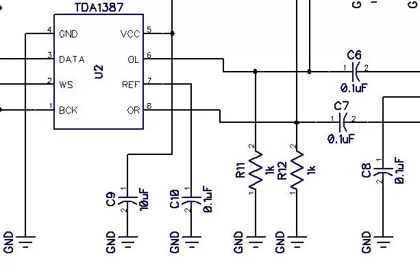 Подключение tda. Tda1387 схема. tda1543 схема включения. tda1387 схема включения. tda1387 схема цап.