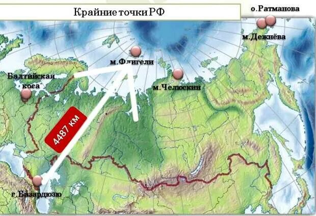 Какие крайние точки россии. Крайние точки России на карте. Крайние точки России на контурной карте. Мыс флигели на карте. Мыс Базардюзю на карте России.