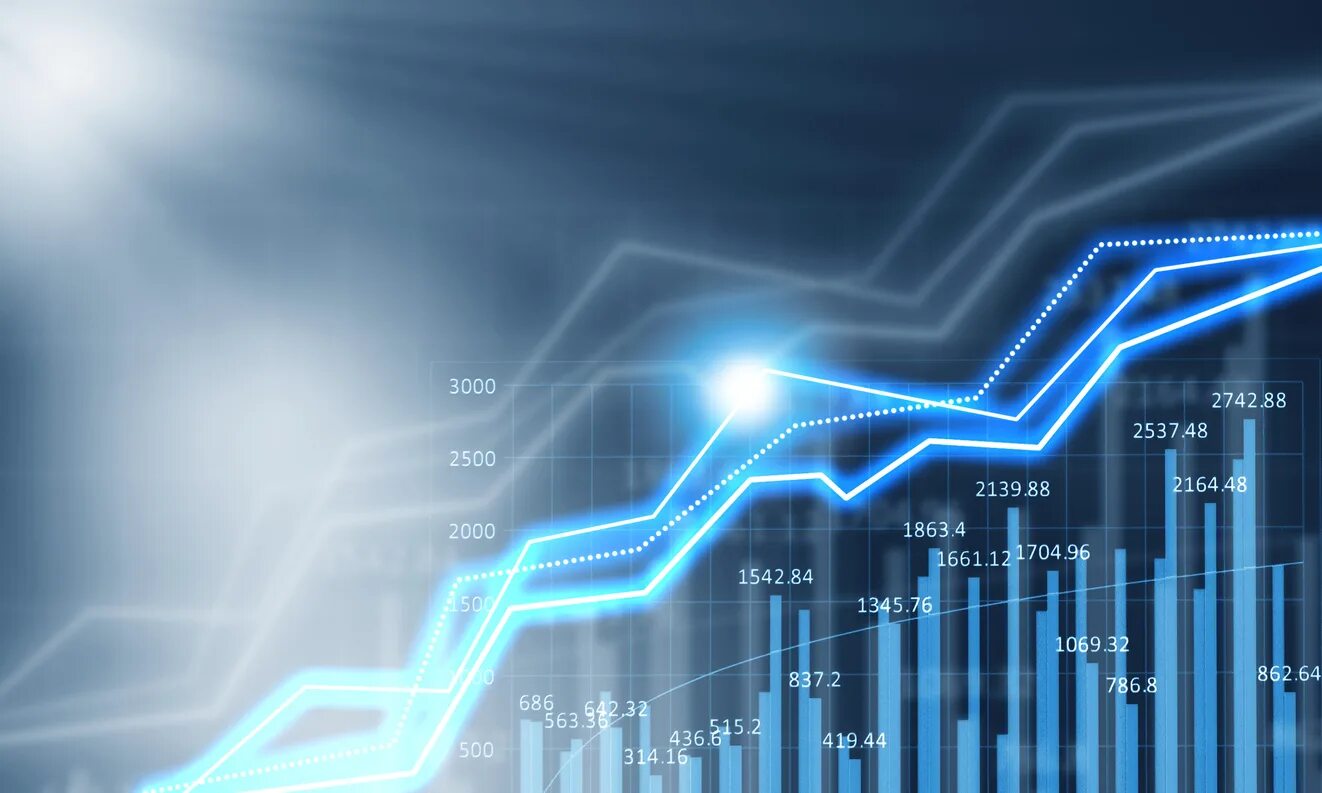 Российский фондовый рынок. Бизнес фон. Инвесторы для бизнеса. Экономика абстракция. Диаграммы экономики скриншот.