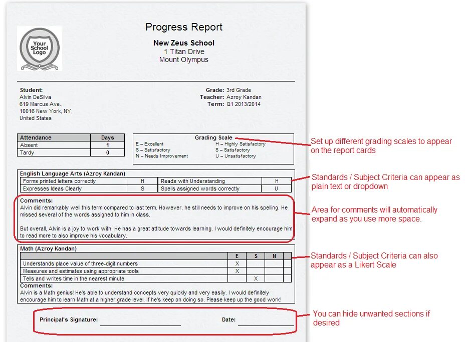 School report. School Report example. Primary School Card Report. Primary School Report Sample.