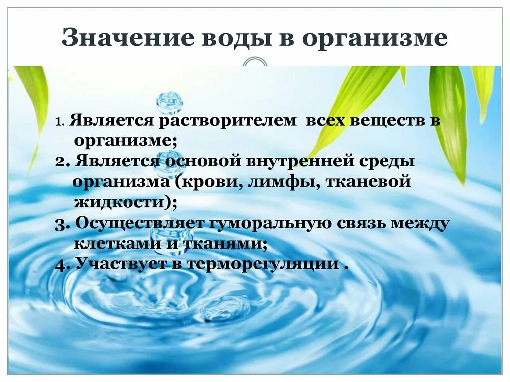 Вода значение 5 класс. Значение воды. Вода в жизнедеятельности человека. Значение воды для человека. Значение воды в организме человека.