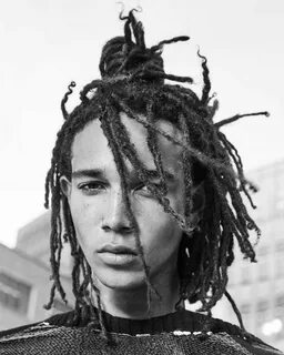 A male bun style with cool dreads. 