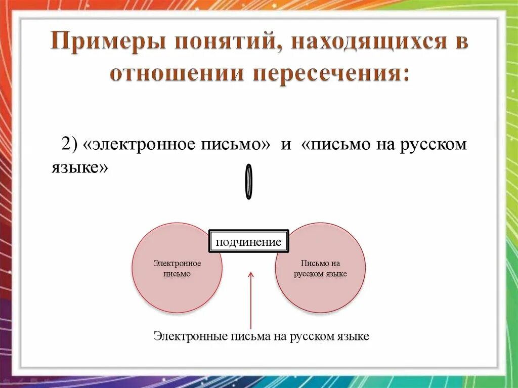 Понятия в отношении пересечения. Пересечение понятий примеры. Пример понятия. Пересекающиеся понятия примеры.