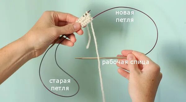 Как вязать на спицах с леской