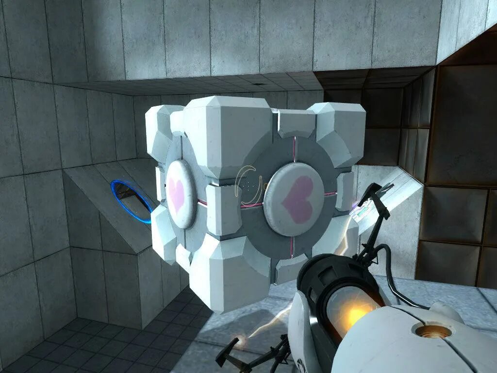 Portal cubed. Portal 1 куб компаньон. portal 2 куб. куб компаньон portal 2. кубик из portal 2.