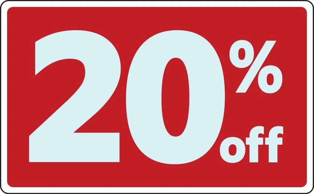 Sale 20%. 20% Off. Распродажа 20%. 20% Discount.