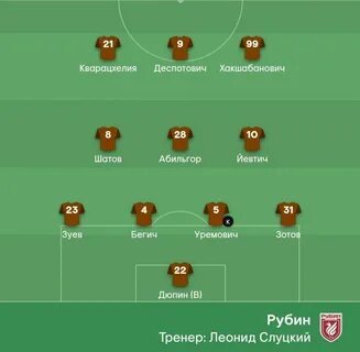 Рубин игры расписание