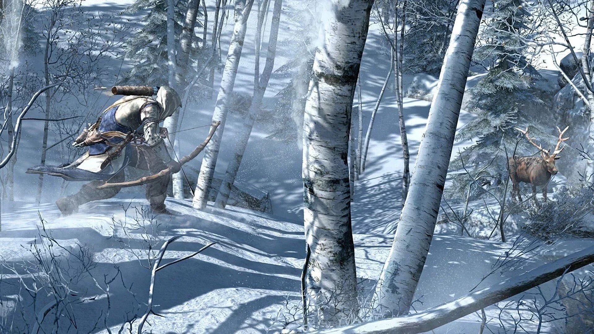 Ассасин крид охота. Ассасин 3. Ассасин Крид 3 часть. Assassin's Creed 3 зима. Assassin’s Creed III – 2012.