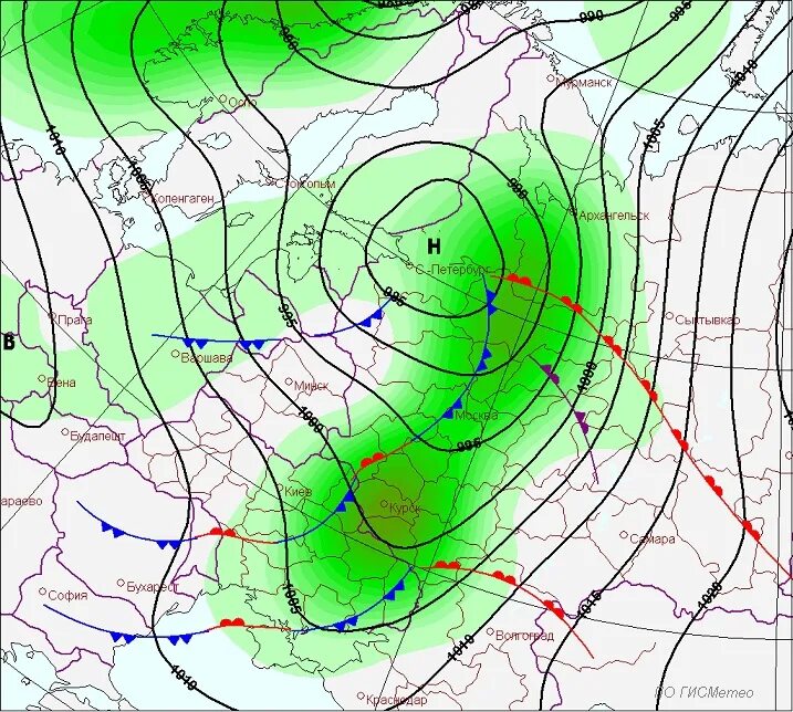 Откуда приходят циклоны. Карта циклонов и антициклонов России. Холодный фронт это антициклон?. Циклон и антициклон на карте. Зона антициклона на карте.