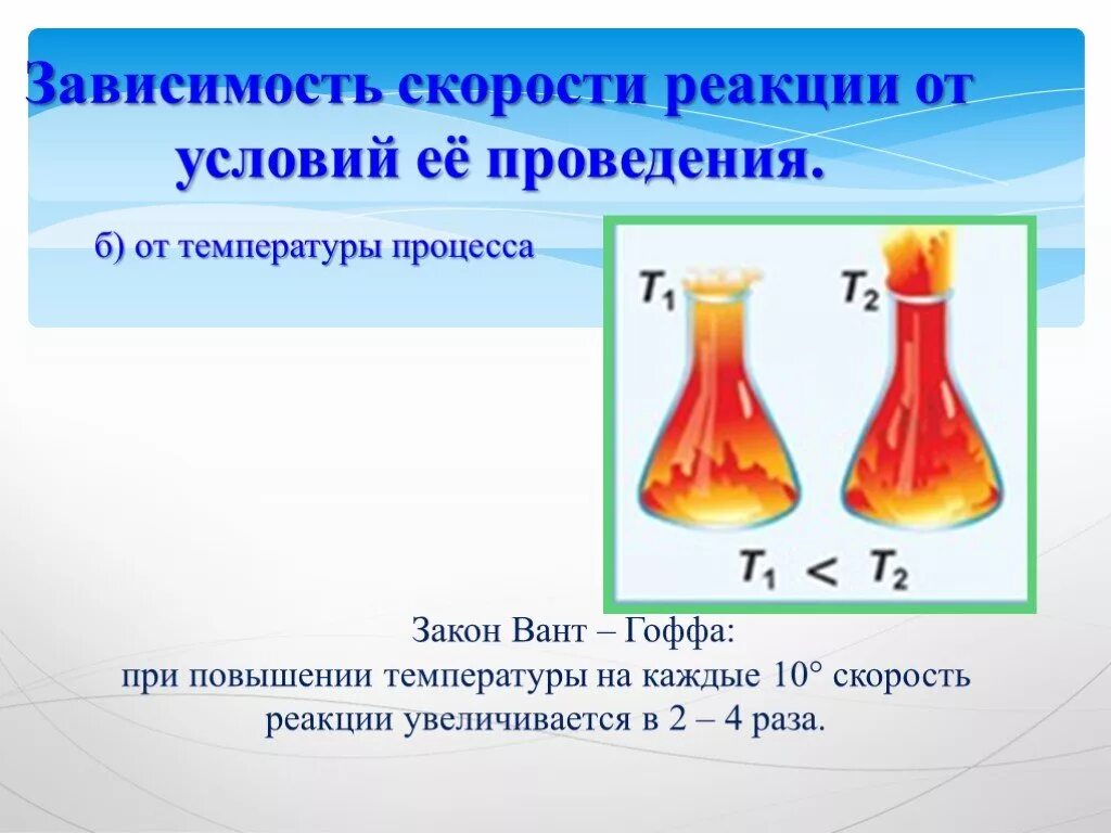 Зависимость скорости химической реакции от температуры реакции. Примеры зависимости скорости химических реакций от температуры. Влияние температуры на скорость реакции. Влияние температуры на скорость химической реакции.