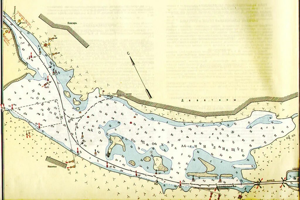Карта шекснинского водохранилища глубин для рыбаков