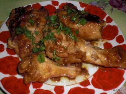 Курица с луком и содой