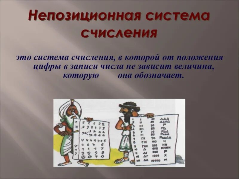 Презентация "История чисел и системы счисления" по математике - скачать проект