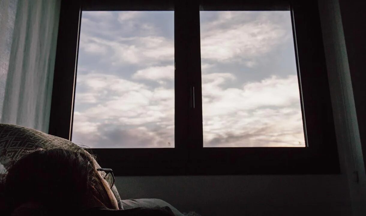 There one window. There one window. There one window. Looking out of the window. Небо в окне.