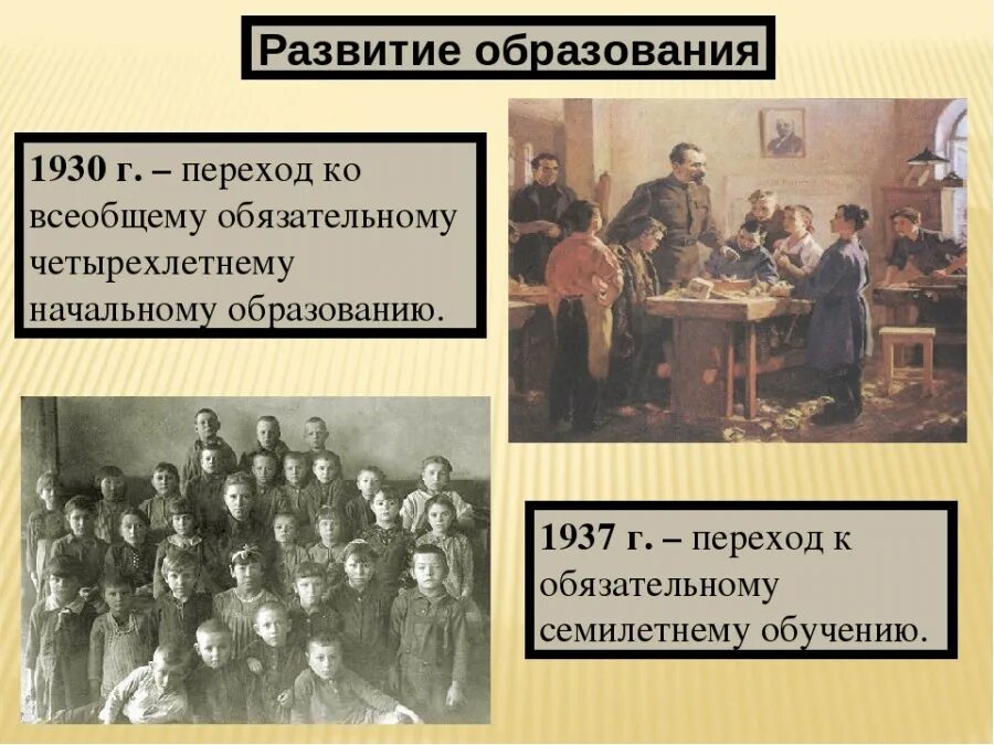 Введение всеобщего семилетнего образования