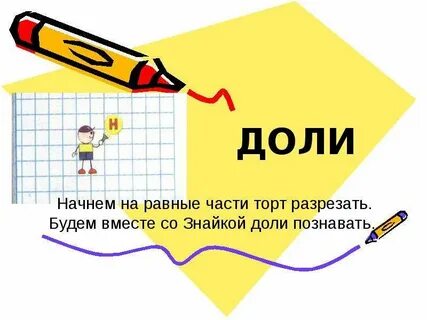 Урок математики 3 класс доли презентация