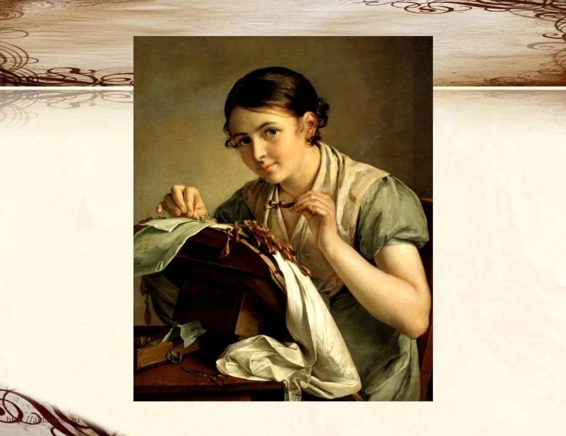 Картина кружевница