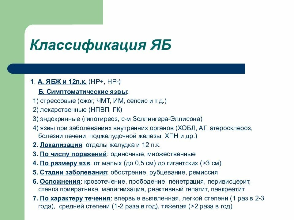 Фазы язвы