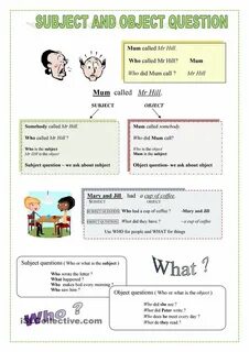 Subject object questions