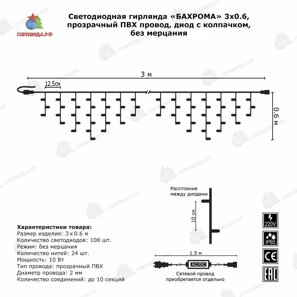 Как соединить гирлянду бахрома между собой