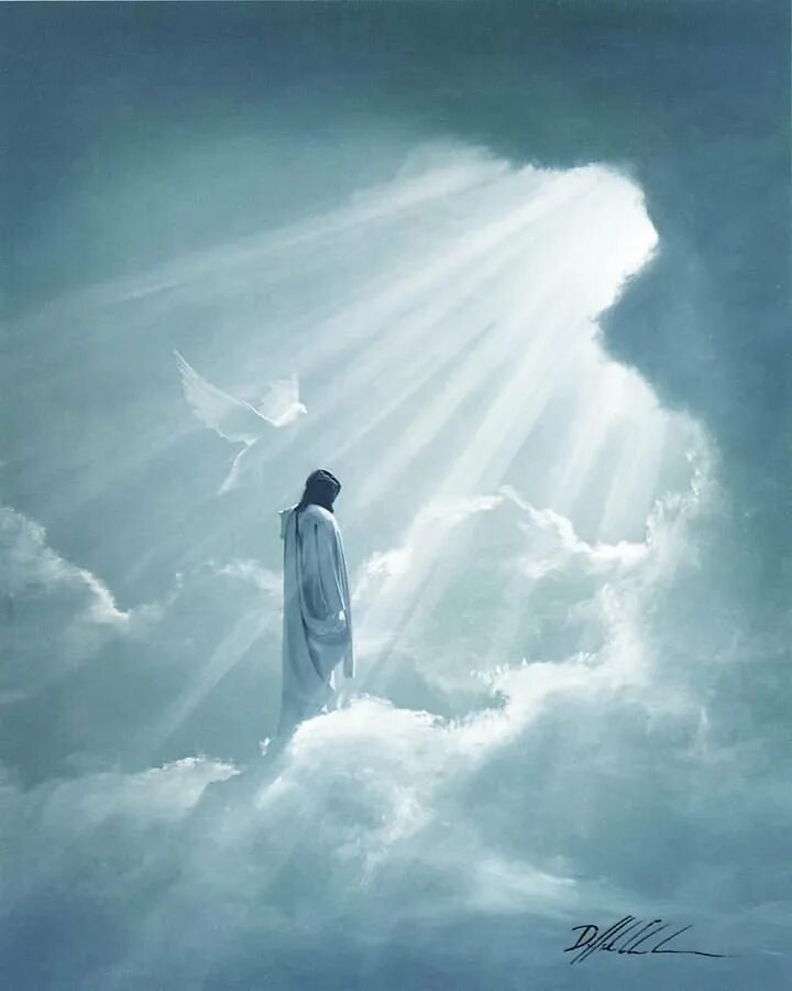Danny Hahlbohm Jesus. " Иисус. Бог и человек". ( Jesus).. Бог в небе. Небесные ангелы.