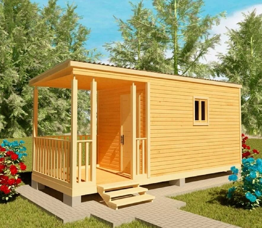 Дачная бытовка с верандой зодчий. Хозблок 4 на 2. Дачная бытовка с верандой зодчий. Дачный домик 5х4. Бытовка на дачу недорого под ключ.