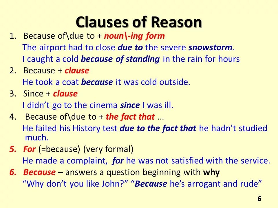 Clauses of Result в английском. Clauses of reason в английском языке. Clauses of Result правило. Clauses of purpose примеры.