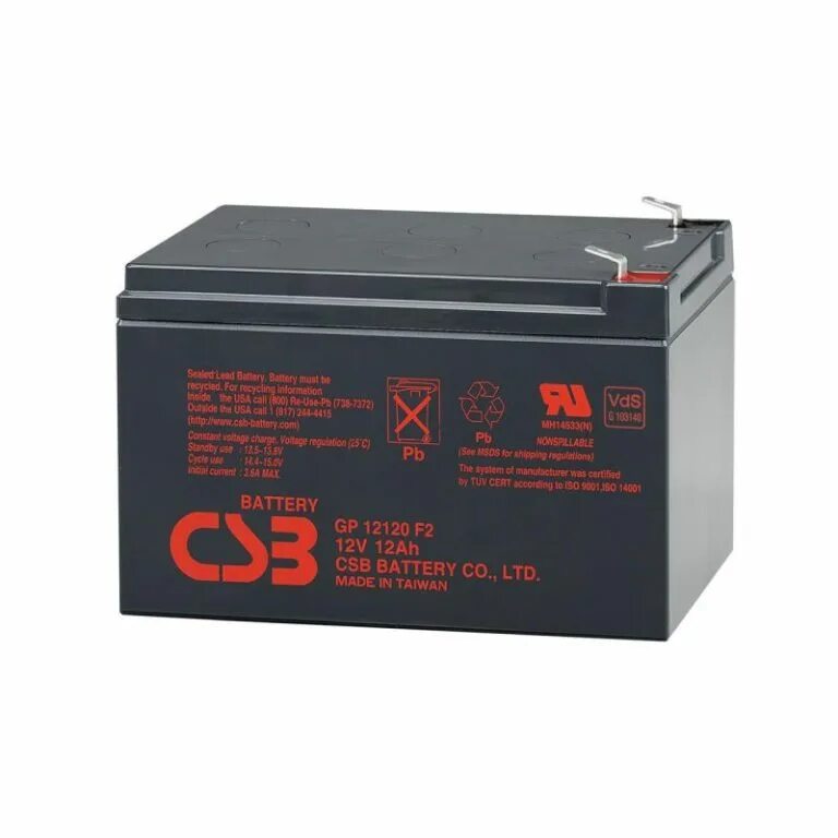 Csb battery. АКБ 12 Ah CSB. Аккумуляторная батарея CSB gp1272 f2. Аккумулятор CSB GP 1272 f2 12v, 7,2ah. Батарея CSB gp1272 f2, 12v 7ah.