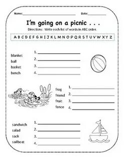 Then write the words in abc order