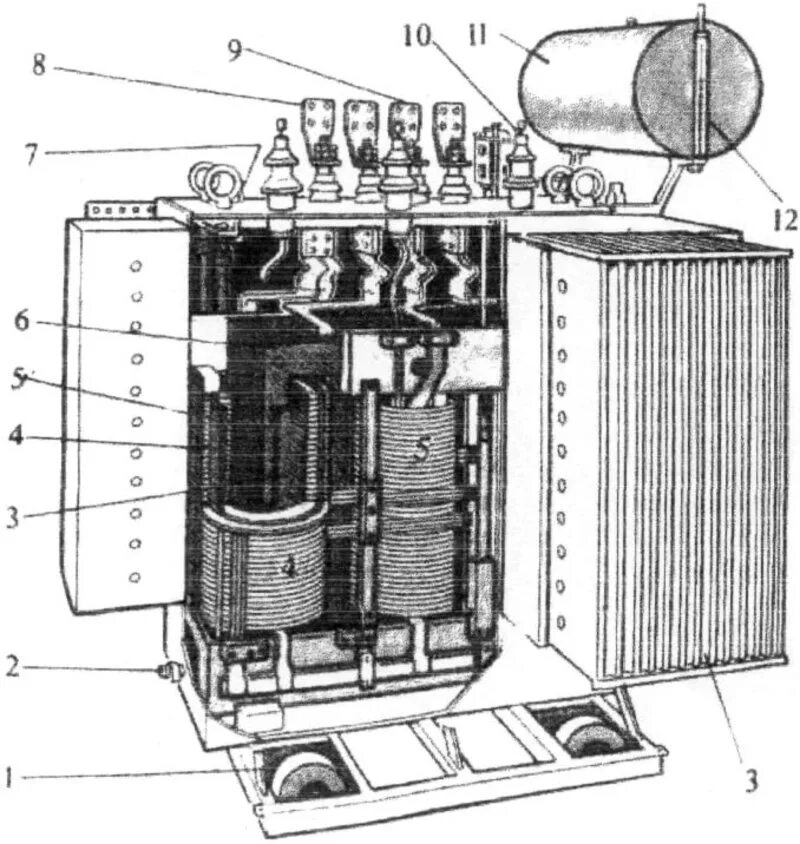 Силовой трансформатор 10/0.4 кв в разрезе. 4 Обмоточный трансформатор. Трансформатор 35-10кв с трубчатым баком. ПБВ трансформатора 35 кв. Активная часть трансформатора