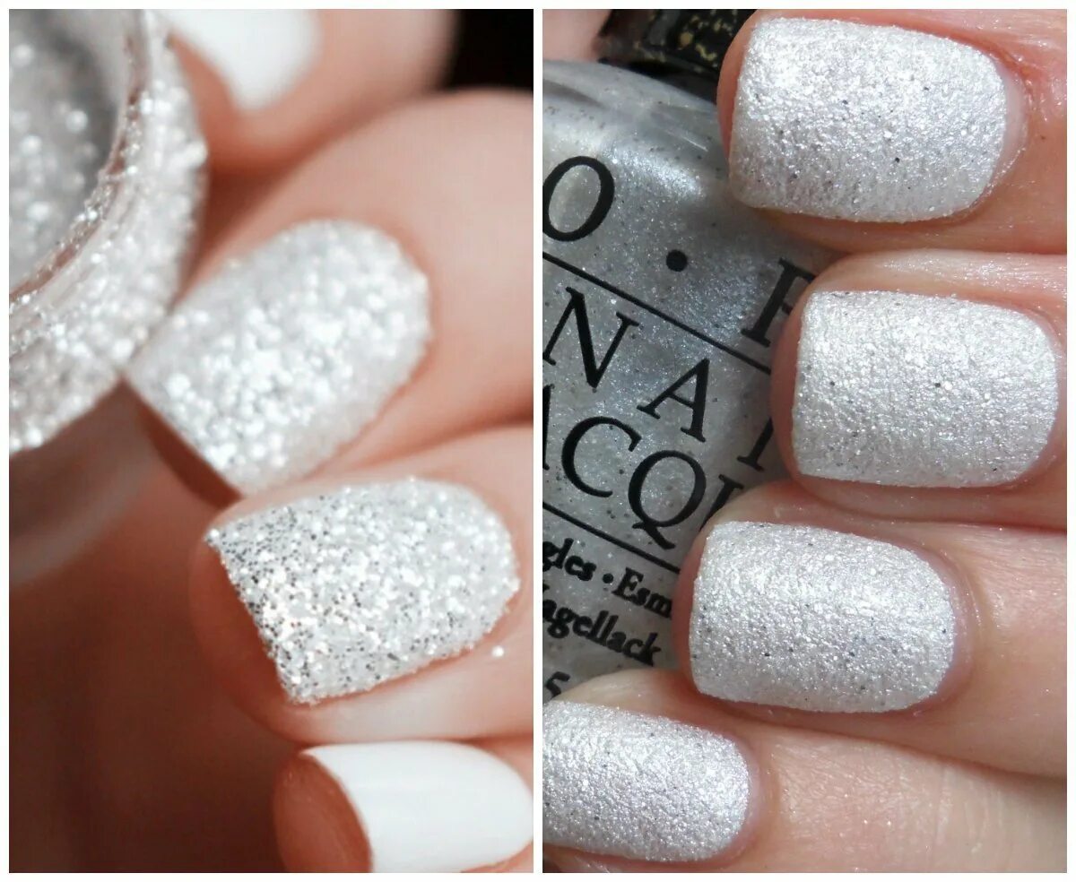 Nails #unhas Silver glitter nails, Ombre nails glitter, Bride nails