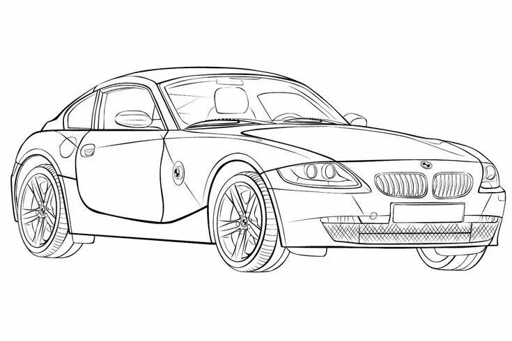 Bmw раскраска для детей распечатать Раскраски машины БМВ. Распечатать картинки с машинами BMW