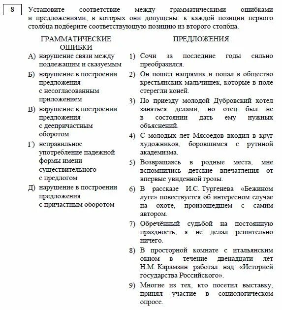 Задание 8 егэ русский практикум