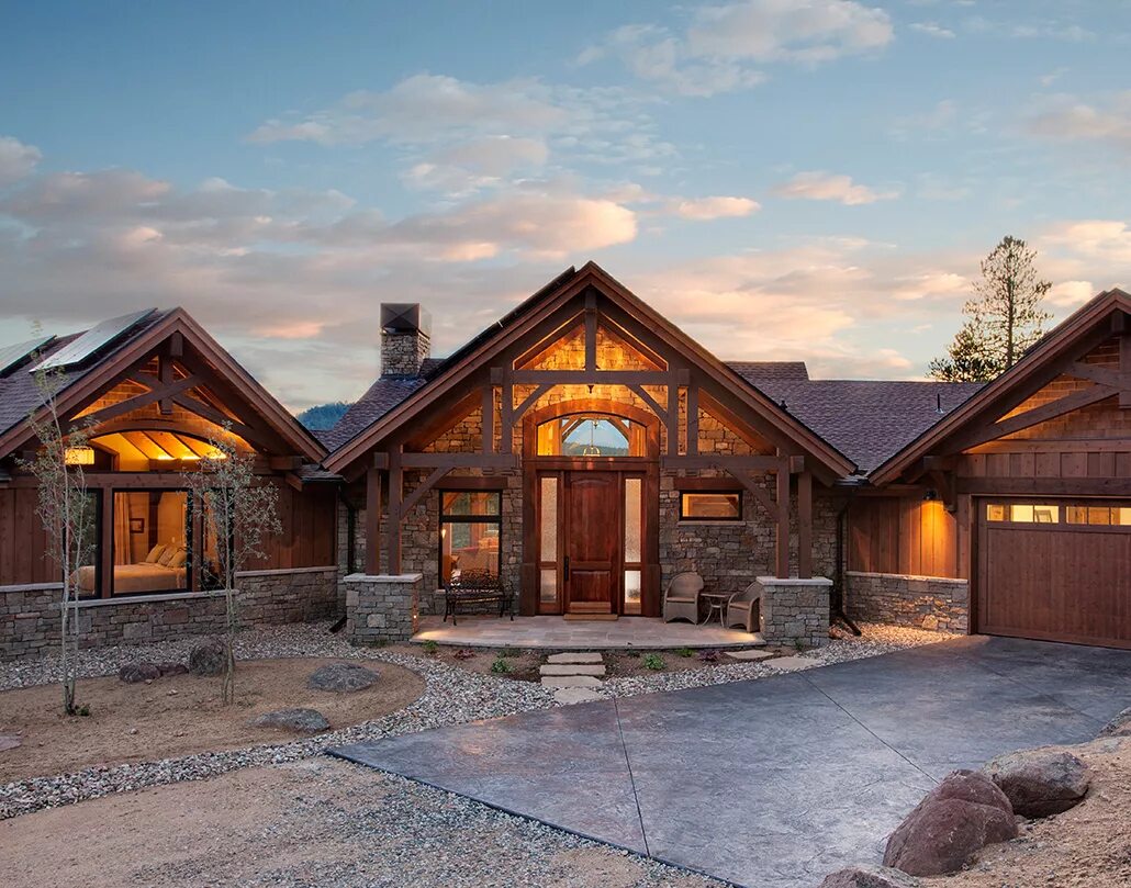 Craftsman style house plans, Timber frame home plans, Timber house