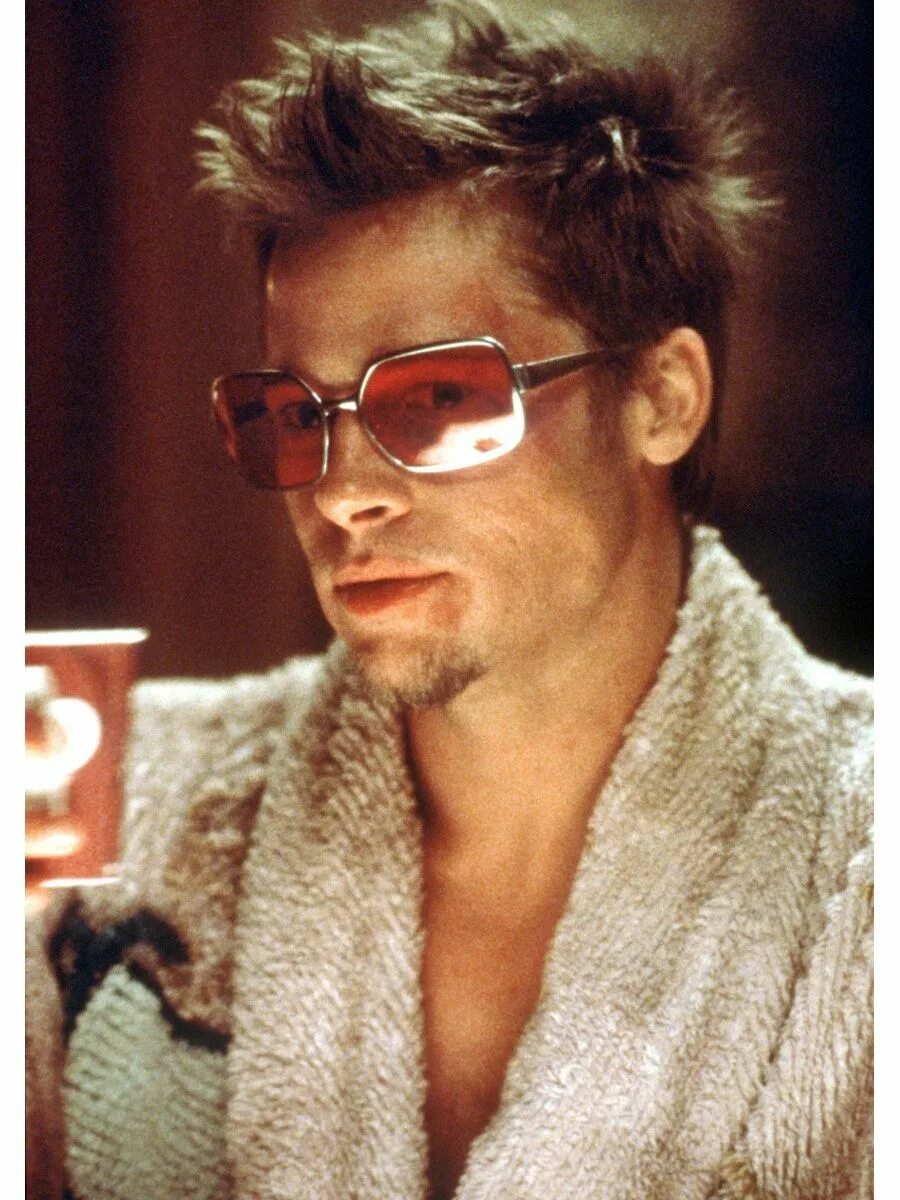 Какая прическа у тайлера дердена Brad Pitt Fight Club Mayhem Tyler Durden Real Biker Maroon Leather Coat Jacket e