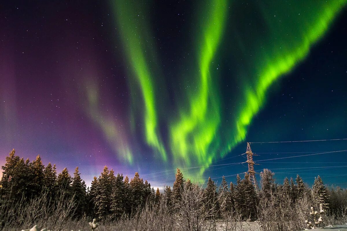 дудинка северное сияние. северное сияние в архангельской области.