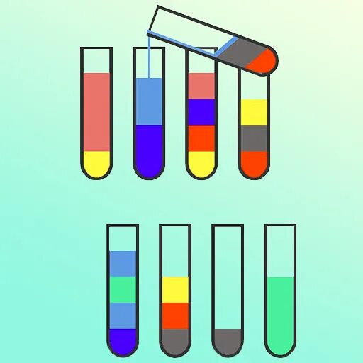Игра колбочки с жидкостью. Игра водная сортировка головоломка. Сортировка жидкости игра.